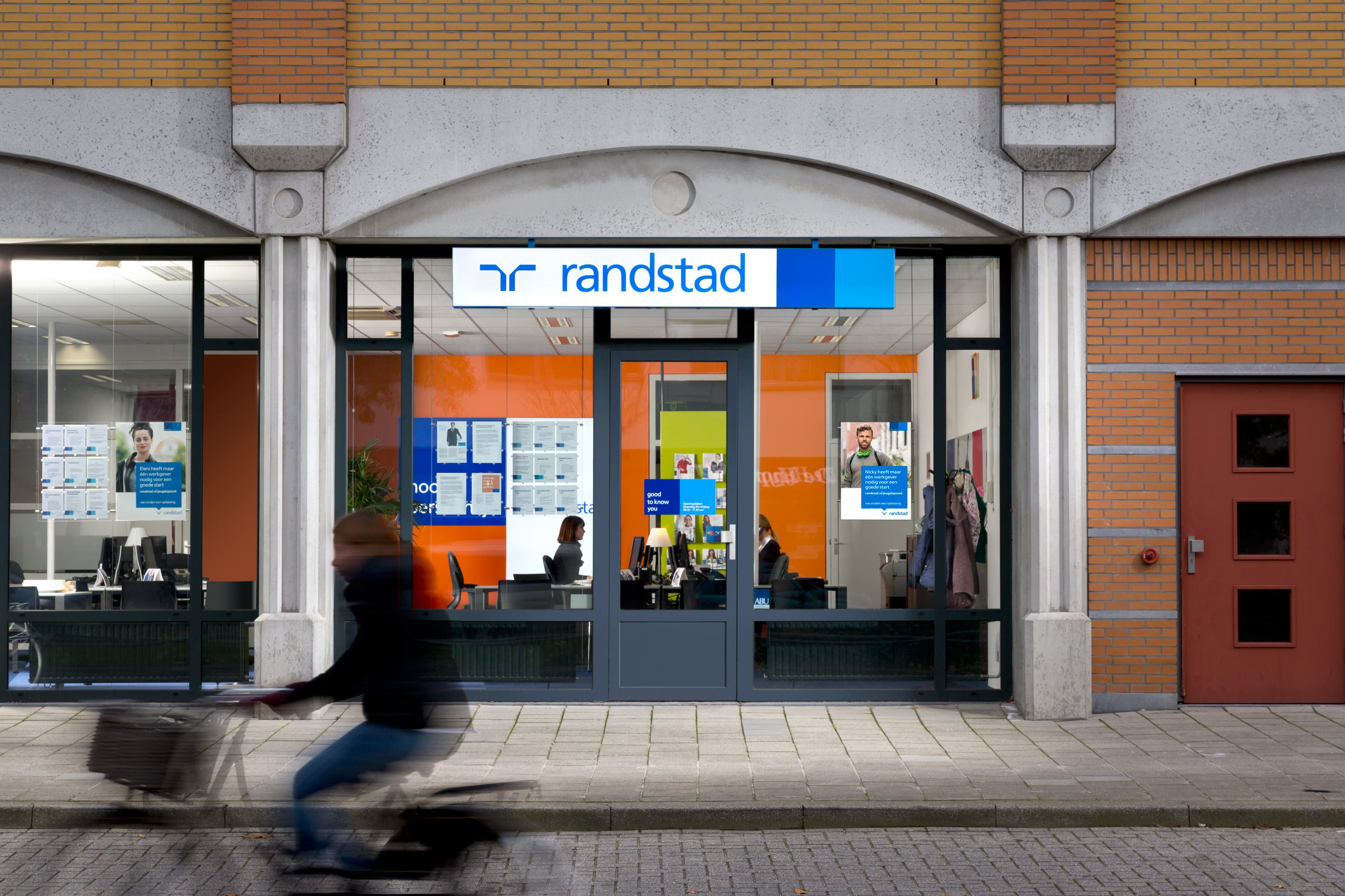 studio dumbar design visual brand identity Randstad the staffing and HR specialist exterior