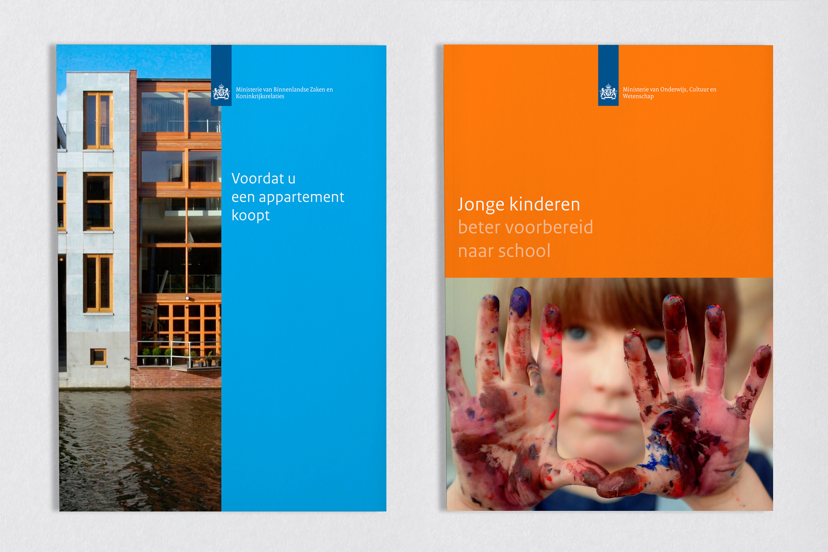 studio dumbar design visual brand identity for Rijksoverheid The Dutch Government the visual identity that integrates all 175 Dutch government organisations brocure design