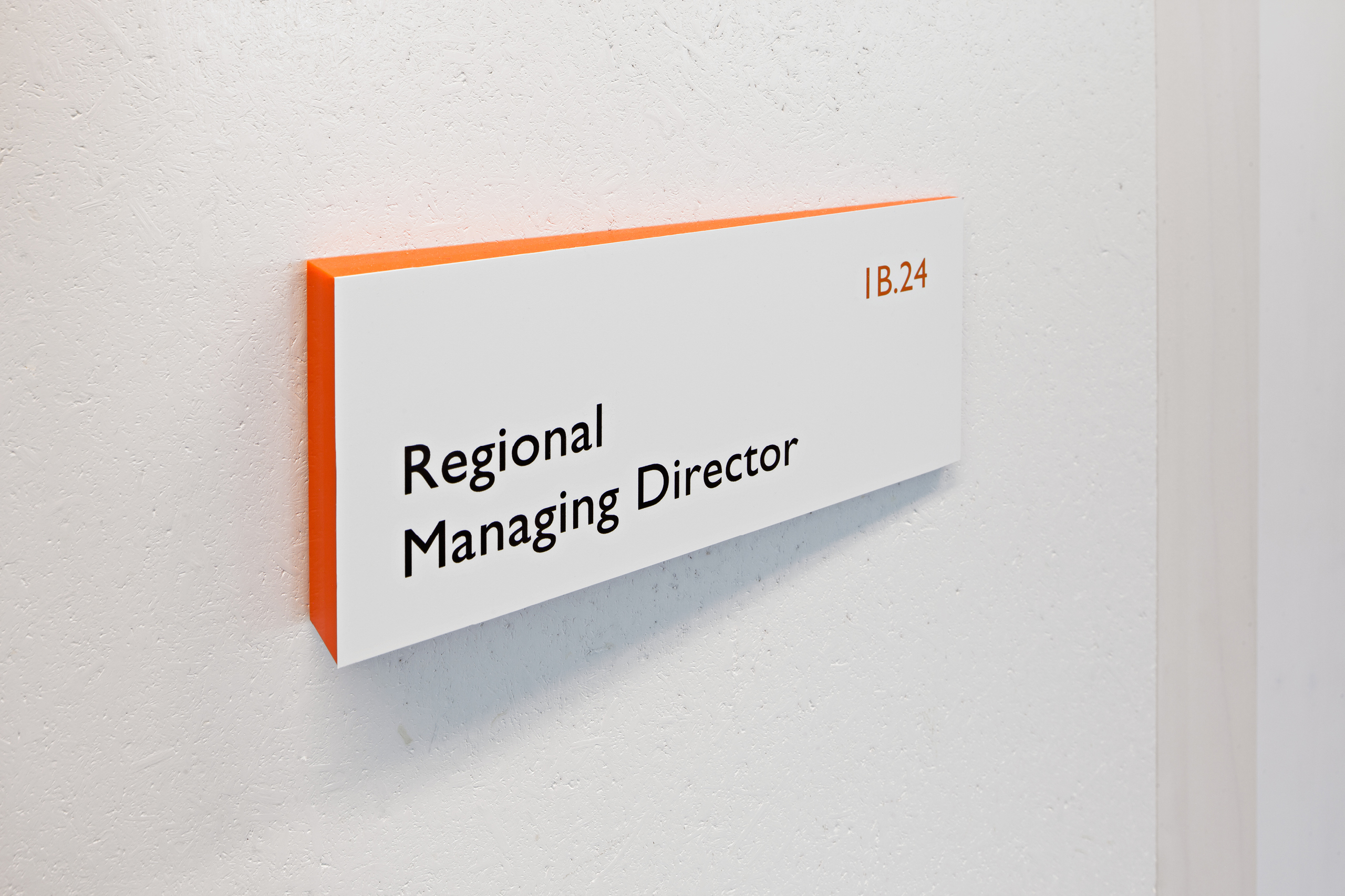 studio dumbar designs sustainable signage for TNT Green Office headquarters door signage